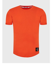 T-shirt - koszulka męska T-Shirt Essential J30J315319 Pomarańczowy Regular Fit - modivo.pl Calvin Klein Jeans