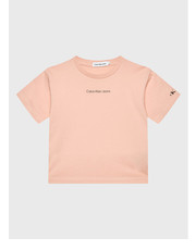 Bluzka T-Shirt Logo IG0IG01536 Różowy Boxy Fit - modivo.pl Calvin Klein Jeans
