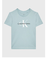 Bluzka T-Shirt Monogram IN0IN00001 Niebieski Regular Fit - modivo.pl Calvin Klein Jeans