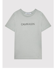 Bluzka T-Shirt Institutional IB0IB00347 Szary Regular Fit - modivo.pl Calvin Klein Jeans
