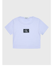 Bluzka T-Shirt Monogram IG0IG01570 Fioletowy Regular Fit - modivo.pl Calvin Klein Jeans