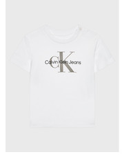 Bluzka T-Shirt Monogram IN0IN00001 Biały Regular Fit - modivo.pl Calvin Klein Jeans