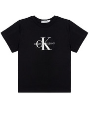 Bluzka T-Shirt Monogram Logo IU0IU00068 Czarny Regular Fit - modivo.pl Calvin Klein Jeans