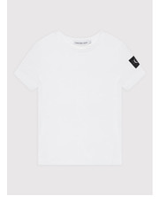 Bluzka T-Shirt IB0IB01113 Biały Slim Fit - modivo.pl Calvin Klein Jeans