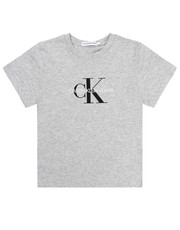 Bluzka T-Shirt Monogram Logo IU0IU00068 Szary Regular Fit - modivo.pl Calvin Klein Jeans