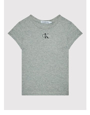 Bluzka T-Shirt Micro Monogram IG0IG01470 Szary Slim Fit - modivo.pl Calvin Klein Jeans