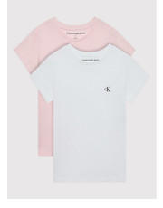 Bluzka Komplet 2 t-shirtów Monogram IG0IG01258 Biały Slim Fit - modivo.pl Calvin Klein Jeans