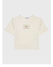 Bluzka T-Shirt IG0IG01907 Biały Regular Fit - modivo.pl Calvin Klein Jeans