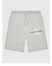 Spodnie Szorty sportowe IB0IB01181 Szary Relaxed Fit - modivo.pl Calvin Klein Jeans