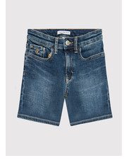 Spodnie Szorty jeansowe IB0IB01178 Granatowy Regular Fit - modivo.pl Calvin Klein Jeans