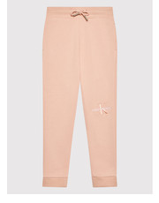 Spodnie Spodnie dresowe Monogram Embroidery IG0IG01076 Różowy Regular Fit - modivo.pl Calvin Klein Jeans
