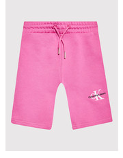 Spodnie Szorty sportowe Monogram IG0IG01446 Różowy Regular Fit - modivo.pl Calvin Klein Jeans