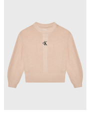 Sweter Sweter Monogram IG0IG01529 Różowy Regular Fit - modivo.pl Calvin Klein Jeans