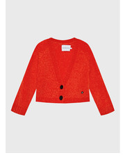 Sweter Kardigan Chenille IG0IG01702 Pomarańczowy Regular Fit - modivo.pl Calvin Klein Jeans