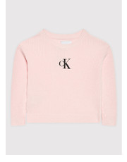 Sweter Sweter Monogram IG0IG01285 Różowy Relaxed Fit - modivo.pl Calvin Klein Jeans