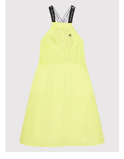 Sukienka dziecięca Sukienka letnia Logo Tape IG0IG01409 Zielony Regular Fit - modivo.pl Calvin Klein Jeans