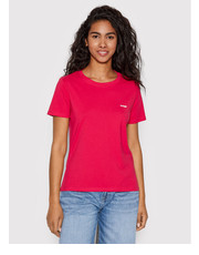 Bluzka T-Shirt W7Q0D3R13 Czerwony Slim Fit - modivo.pl Wrangler