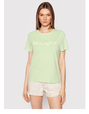 Bluzka T-Shirt Round W7N4GHXVY Zielony Regular Fit - modivo.pl Wrangler