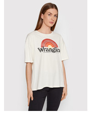 Bluzka T-Shirt Girlfriend W7R9GHC11 Biały Regular Fit - modivo.pl Wrangler