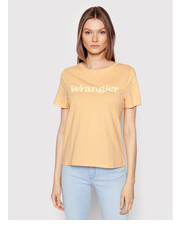 Bluzka T-Shirt W7N4GHA22 Pomarańczowy Regular Fit - modivo.pl Wrangler