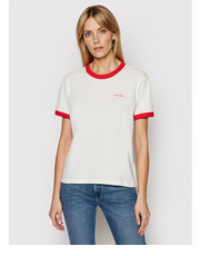 Bluzka T-Shirt Ringer W7S0DRR06 Biały Relaxed Fit - modivo.pl Wrangler