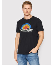 T-shirt - koszulka męska T-Shirt Sunrise W7J2D3100 Czarny Regular Fit - modivo.pl Wrangler