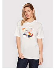 Bluzka T-Shirt 2111768 Biały Loose Fit - modivo.pl s.Oliver