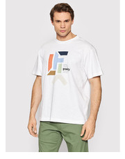 T-shirt - koszulka męska T-Shirt 2111325 Biały Relaxed Fit - modivo.pl s.Oliver
