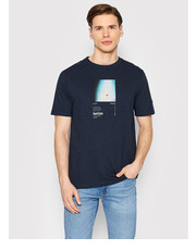 T-shirt - koszulka męska T-Shirt 2111341 Granatowy Regular Fit - modivo.pl s.Oliver