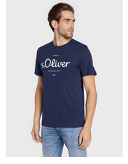 T-shirt - koszulka męska T-Shirt 2057432 Granatowy Regular Fit - modivo.pl s.Oliver