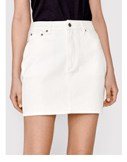 Spódnica mini Simple Spódnica jeansowa SDDJ003 Biały Regular Fit - modivo.pl SIMPLE