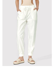 Spodnie Simple Spodnie dresowe SPD012 Biały Relaxed Fit - modivo.pl SIMPLE