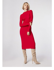 Sukienka Simple Sukienka dzianinowa SUD507-02 Czerwony Slim Fit - modivo.pl SIMPLE
