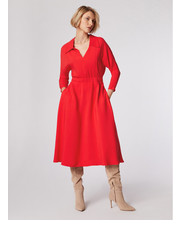 Sukienka Simple Sukienka codzienna SUD517-02 Czerwony Regular Fit - modivo.pl SIMPLE