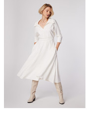 Sukienka Simple Sukienka codzienna SUD518-01 Biały Regular Fit - modivo.pl SIMPLE