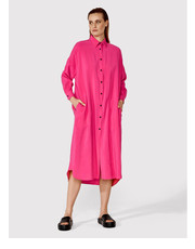 Sukienka Simple Sukienka koszulowa SUD068 Różowy Relaxed Fit - modivo.pl SIMPLE