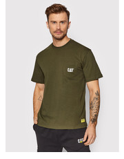 T-shirt - koszulka męska CATerpillar T-Shirt 2511868 Zielony Regular Fit - modivo.pl Caterpillar