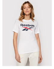 Bluzka T-Shirt HG5254 Biały Regular Fit - modivo.pl Reebok