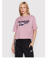 Bluzka T-Shirt Quirky HM5918 Różowy Relaxed Fit - modivo.pl Reebok