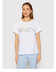 Bluzka T-Shirt WA2518 J6308 Biały Regular Fit - modivo.pl Liu Jo