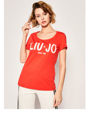 Bluzka T-Shirt FA0280 J5703 Czerwony Regular Fit - modivo.pl Liu Jo