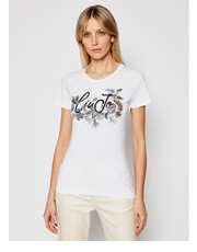 Bluzka T-Shirt WA1569 J0250 Biały Slim Fit - modivo.pl Liu Jo
