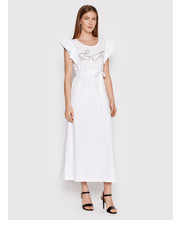 Sukienka Sukienka codzienna WA2289 JS003 Biały Regular Fit - modivo.pl Liu Jo