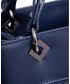 Torebka skórzana VERA BAGS Mała torebka skórzana z długim paskiem VP 61016 DARK BLUE